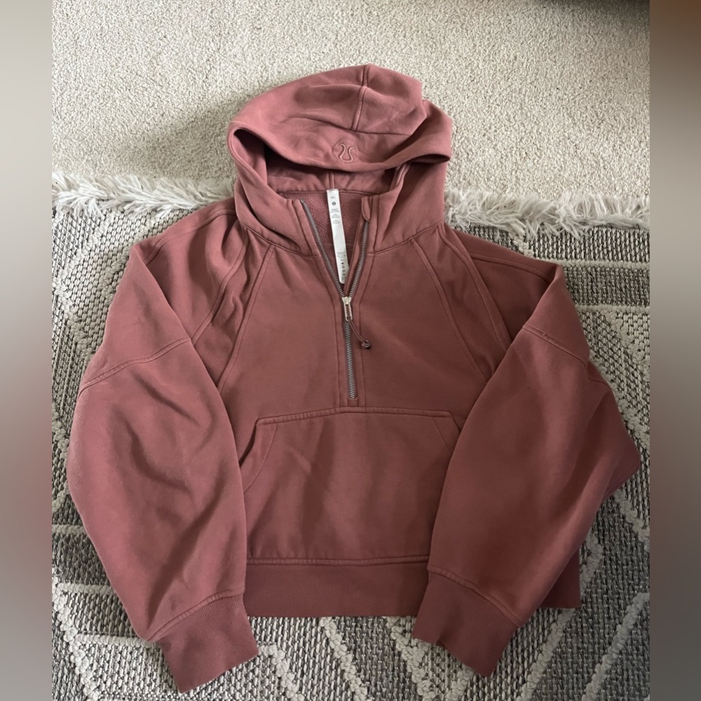 lululemon scuba half zip hoodie spiced chai